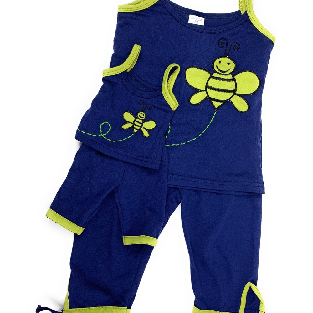 Doll and girls matching outfit